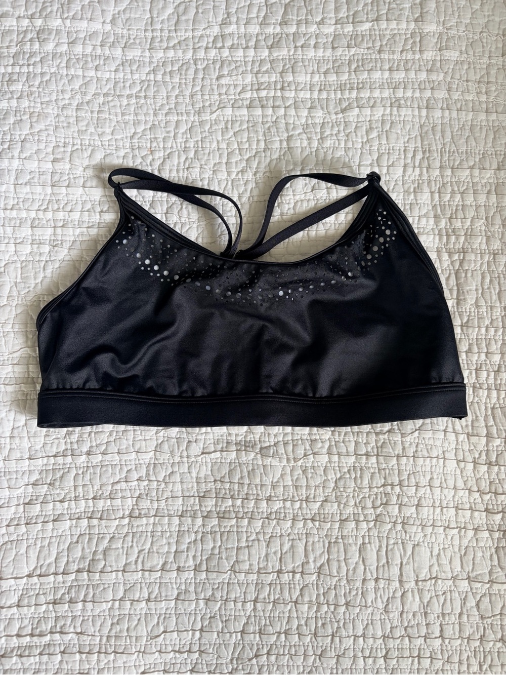 Victoria’s Secret Sport Black Strappy unlined Bralette NWOT